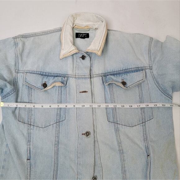 Vintage 90s IZZY Corduroy Denim Jean Jacket - S - Picture 11 of 11